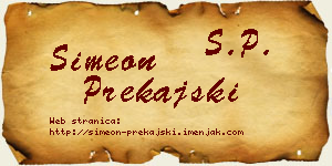 Simeon Prekajski vizit kartica
